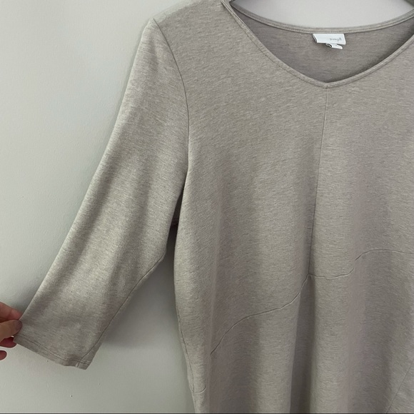 J. Jill Pure Jill Tan 3/4 Length Sleeve Soft Tunic Top - Picture 6 of 8